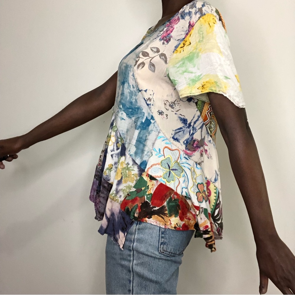 Sacred Threads | Boho Patchwork Blouse Top - image 5